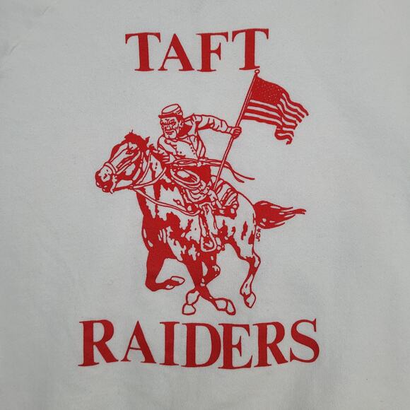 Vintage 1991 Taft-Raiders Sweatshirt Women Large 20x22 Texas - Picture 12 of 16